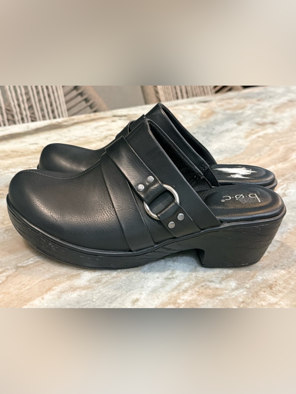Women’s B.O.C. Black slip on clogs- Size 6